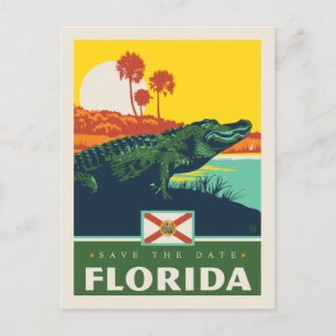 Invitation Carte Postale Sauver la date   Floride