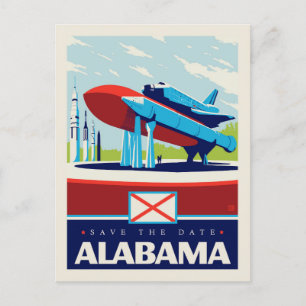 Invitation Carte Postale Save the date   Alabama
