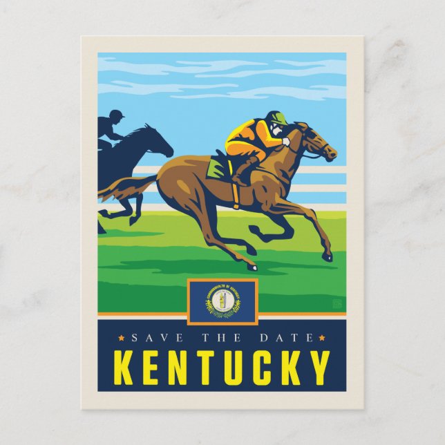Invitation Carte Postale Save the date | Kentucky (Devant)