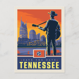 Invitation Carte Postale Save the date   Tennessee