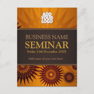 Invitation Carte Postale Séminaire d'affaires Golden Sun