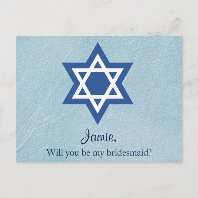 Invitation Carte Postale Seras-tu mon Juif d'honneur (Devant)