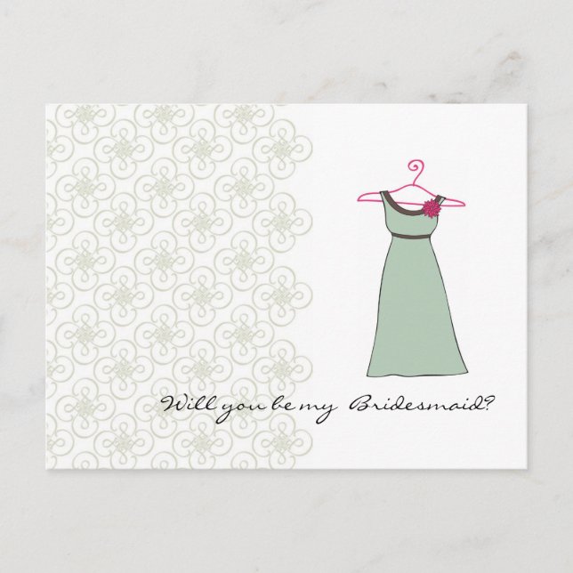 Invitation Carte Postale Serez-vous ma demoiselle d'honneur ? Personnalisab (Devant)