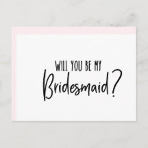 Serez-vous ma servante d'accueil, Bridesmaid Card
