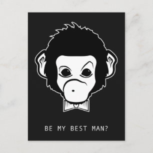 Invitation Carte Postale serez-vous mon meilleur homme ?