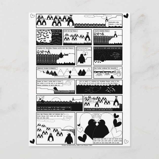 Invitation Carte Postale Serez-Vous Mon Pingouin ? (Devant)