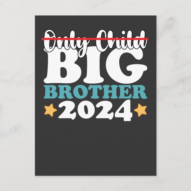 Invitation Carte Postale Seul Enfant Big Brother 2024 Promu À (Devant)