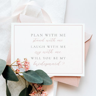 Invitation Carte Postale Simple Élégant Serez-Vous Ma Femme D'Accueil