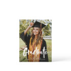 Simple Moderne Calligraphie Photo Graduation