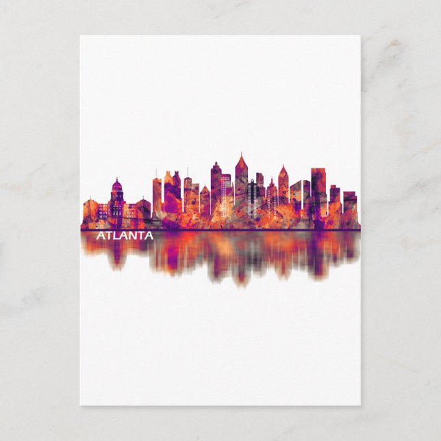 Invitation Carte Postale Skyline Atlanta Georgia (Devant)
