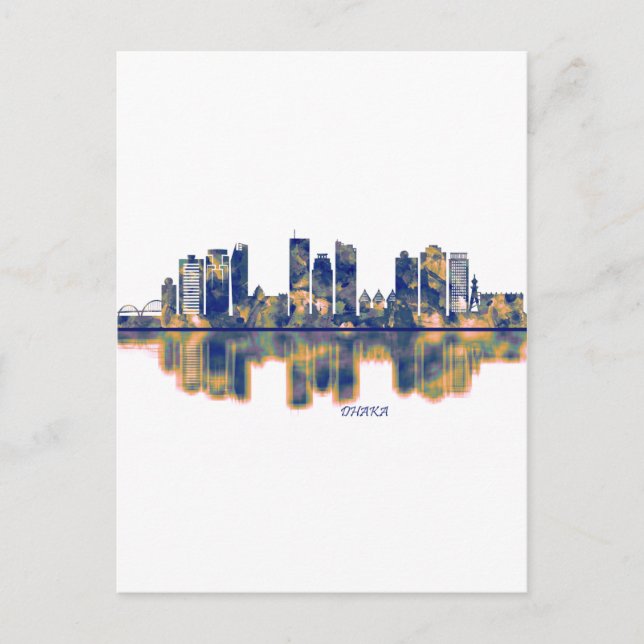 Invitation Carte Postale Skyline de Dacca (Devant)
