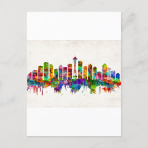 Invitation Carte Postale Skyline de Seattle