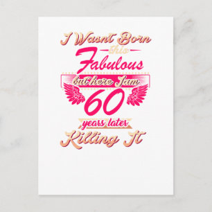 Invitation Carte Postale Soixantième pièce en t fabuleuse de cadeau de fête