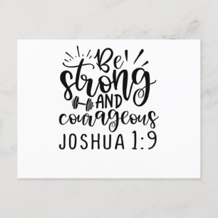 Invitation Carte Postale Soyez Fort Et Courageux Joshua 1 9