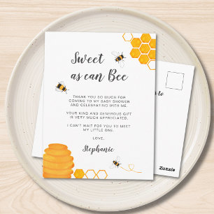 Invitation Carte Postale Sucré comme peut être Baby shower