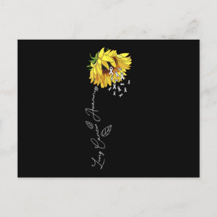 Invitation Carte Postale Sunflower de sensibilisation au cancer du poumon