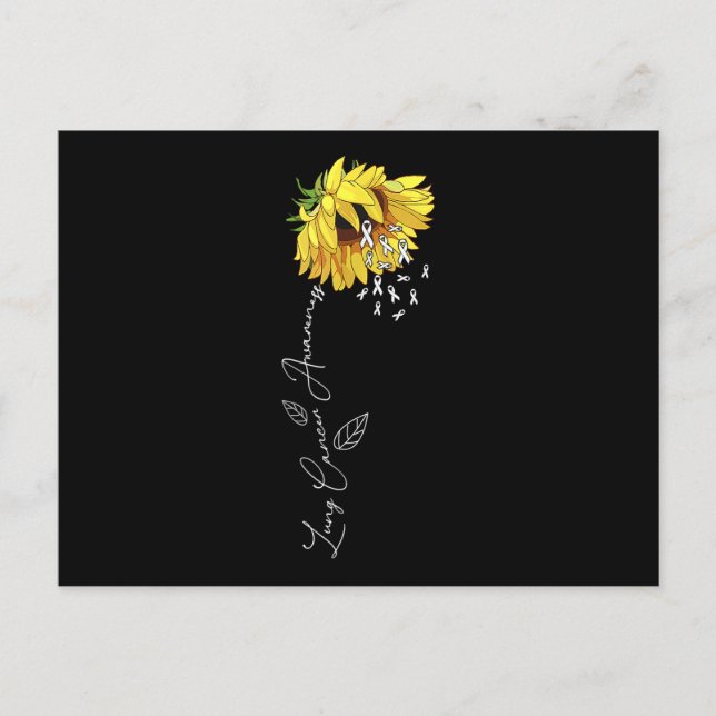 Invitation Carte Postale Sunflower de sensibilisation au cancer du poumon (Devant)