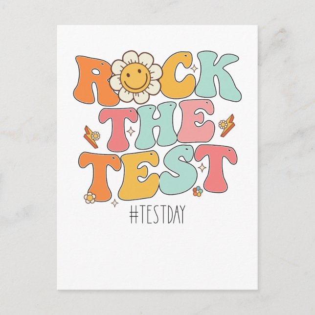 Invitation Carte Postale Super Rock Le Test Motivation Test Day (Devant)