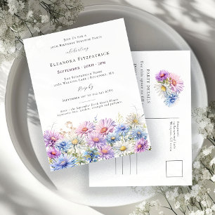 Invitation Carte Postale SURPRISE PARTY 30 Anniversaire Septembre Fleur de 