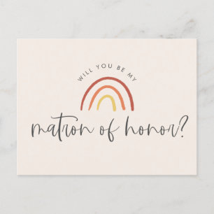 Invitation Carte Postale Table d'honneur en terre cuite rose arc-en-ciel