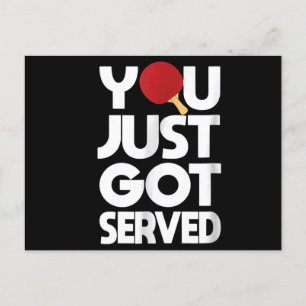 Invitation Carte Postale Table Tennis Men Butterfly Ping Pong