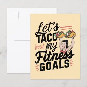 Invitation Carte Postale Taco ‘À propos de mes objectifs de remise en forme