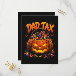 Invitation Carte Postale Taxe Papa Drôle Halloween Citrouille