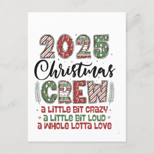 Invitation Carte Postale Tenue de Noël assortie pour l'équipage familial de