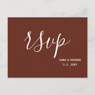 Invitation Carte Postale Terre en terre cuite rouge rustique argile brûlée 