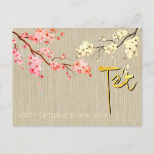 Invitation Carte Postale Tet Hoa Anh Dao Blossom Nouvel An Vietnamien HP2