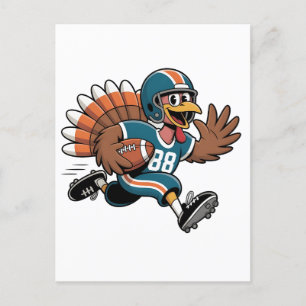 Invitation Carte Postale Thanksgiving Football Turquie Imaginaire Football