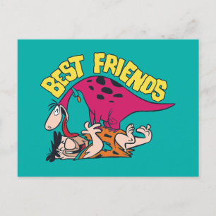 Invitation Carte Postale The Flintstones   Fred & Dino - Best Friends