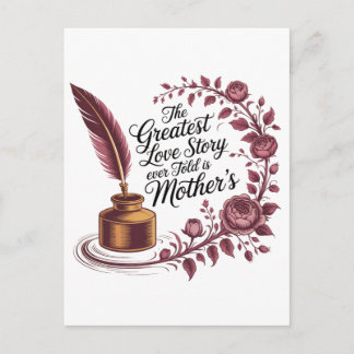 Invitation Carte Postale The Greatest Love Story Ever Told Is Mother's