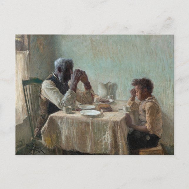Invitation Carte Postale The Thankful Poor, 1894 par Henry Ossawa Tanner (Devant)