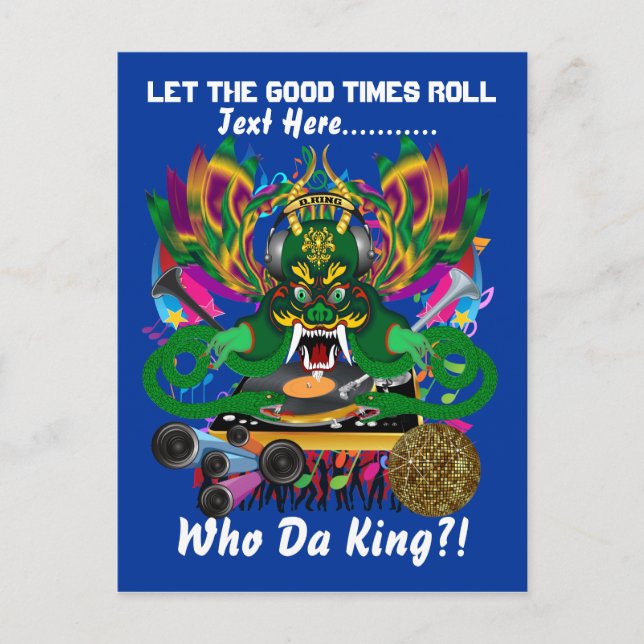 Invitation Carte Postale Thème de la fête Mardi Gras S'il vous plaît voir l (Devant)