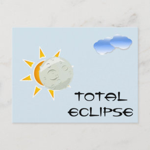 Invitation Carte Postale Total de la partie d'affichage Eclipse