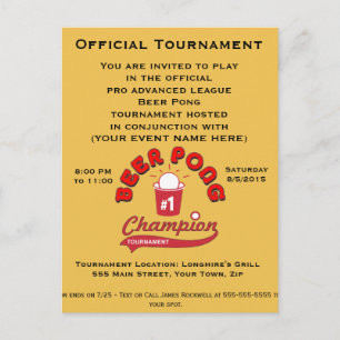 Invitation Carte Postale Tournoi