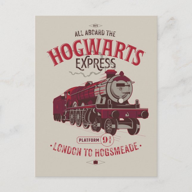Invitation Carte Postale Tout À Bord De L'Express Hogwarts (Devant)