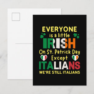 Invitation Carte Postale Tout le monde est un peu irlandais à la Saint-Patr