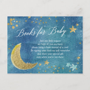 Invitation Carte Postale Twinkle Little Star Baby shower Livres pour bébé