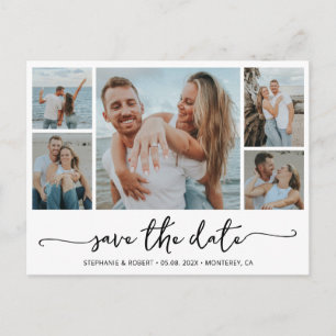 Invitation Carte Postale Typographie Budget Photo Mariage Enregistrer La Da