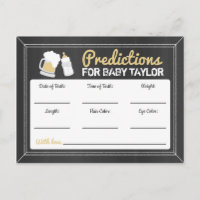 Un bébé brasse des prédictions de Baby shower noir