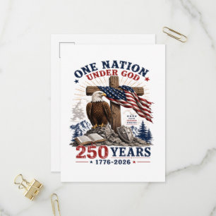 Invitation Carte Postale Une nation sous Dieu 250 ans
