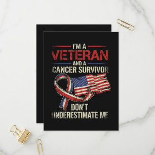 Invitation Carte Postale Vétéran survivant du cancer Ne me sous-estimez pas