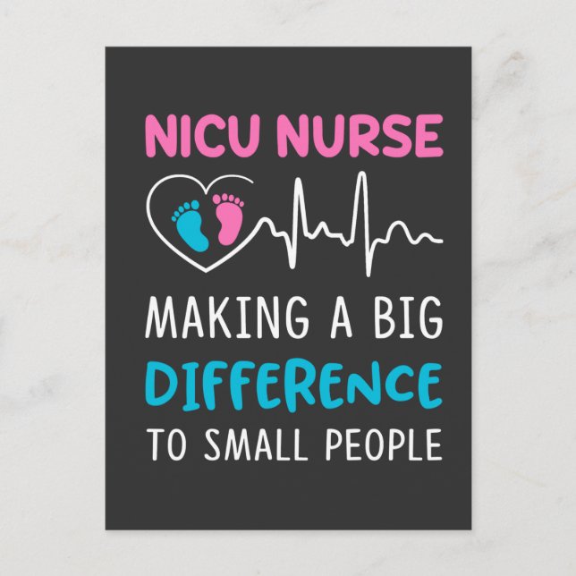 Invitation Carte Postale Vie infirmière | Nicu Nurse (Devant)