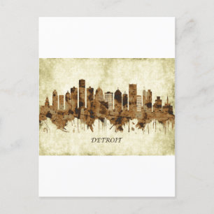 Invitation Carte Postale Ville de Detroit Michigan
