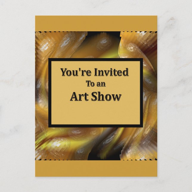 Invitation Carte Postale Vous êtes invité à un salon artistique (Devant)