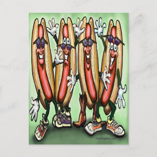 Invitation Carte Postale Weiner Party (Devant)