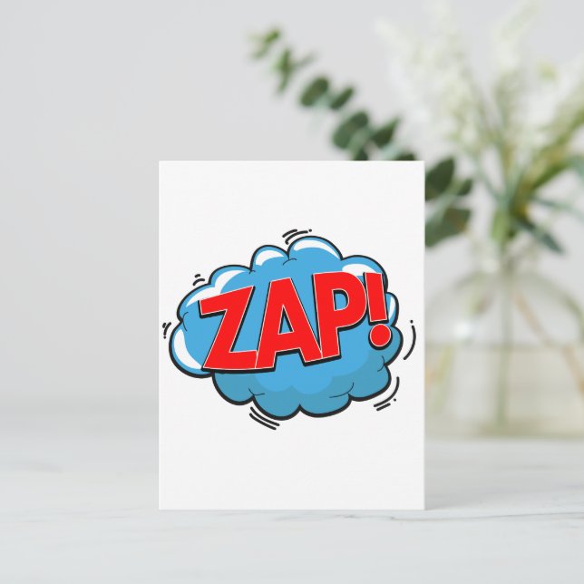 INVITATION CARTE POSTALE ZAP ! (Debout devant)