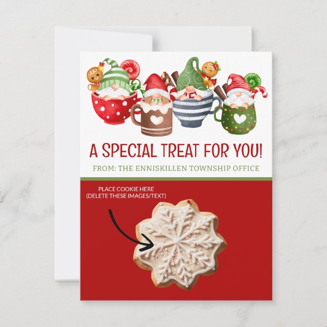 Invitation Cartes-cookies de Noël, Cartes-cadeaux personnalis (Devant)